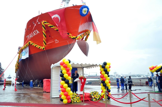 M/T Traviata, Tersan Tersanesi'nde denize indirildi galerisi resim 13