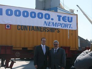 Nemport Limanı'nda 1 milyon konteyner elleçlendi