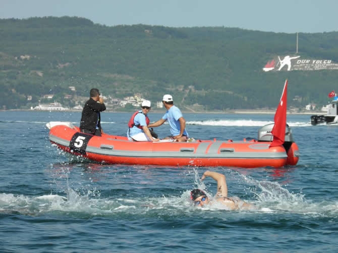 Türkiye açık yüzme şampiyonası Çanakkale boğazında yapıldı galerisi resim 1