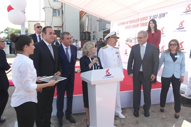 'IŞIN' adlı gemi törenle denize indirildi galerisi resim 16