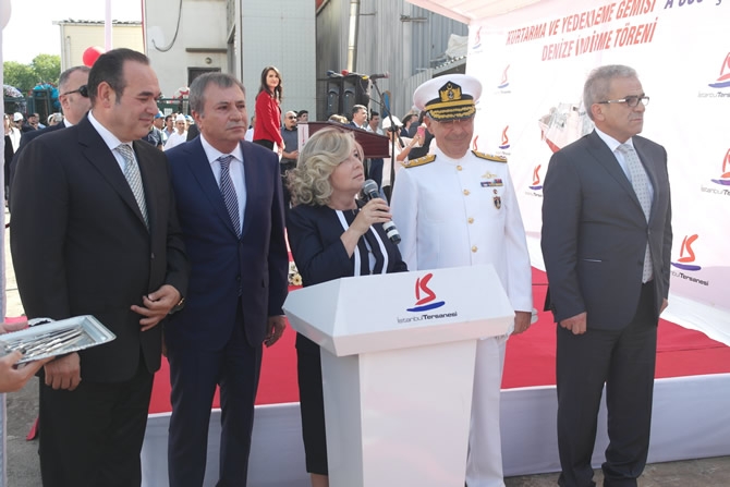 'IŞIN' adlı gemi törenle denize indirildi galerisi resim 17