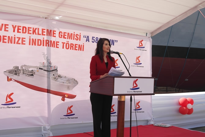 'IŞIN' adlı gemi törenle denize indirildi galerisi resim 6