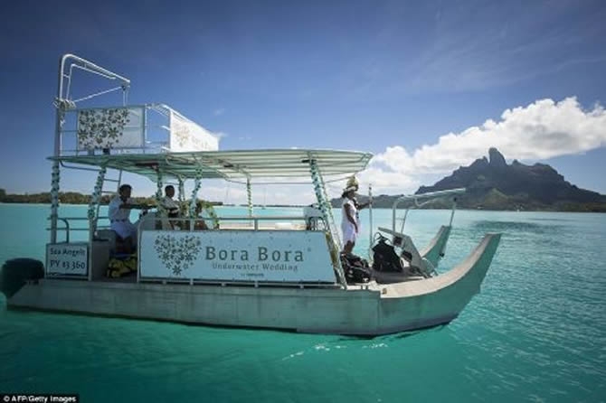 Bora Bora Adası'nda denizin altında düğün! galerisi resim 2