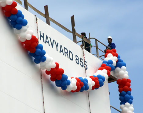 HAVİLA 101 DESTEK GEMİSİ DENİZE İNDİRİLDİ galerisi resim 13