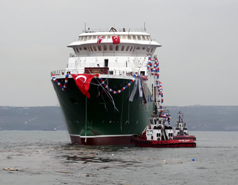 HAVİLA 101 DESTEK GEMİSİ DENİZE İNDİRİLDİ galerisi resim 8