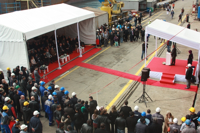 Çeksan Tersanesi 'Hasan Tahsin' feribotunu denize indirdi galerisi resim 12