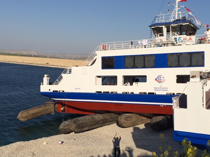 YÜTEK Gemi İnşa, M/F BELKIS arabalı vapurunu suya indirdi galerisi resim 1