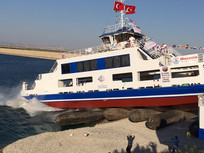 YÜTEK Gemi İnşa, M/F BELKIS arabalı vapurunu suya indirdi galerisi resim 8