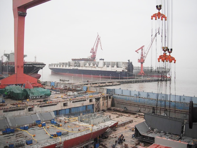 Çin'in inşa ettiği dünyanın en büyük Con-Ro gemisi sefere başlıyor galerisi resim 9