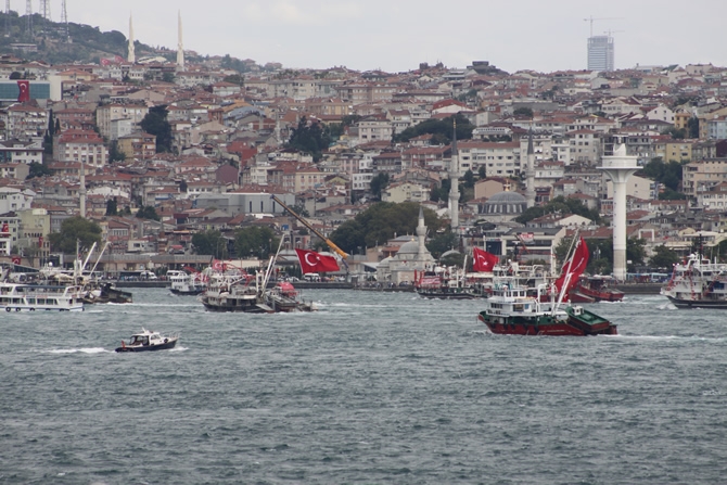 Boğaz'dan "rotamız demokrasi" geçişi galerisi resim 18