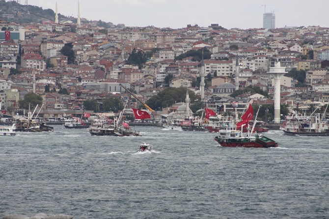 Boğaz'dan "rotamız demokrasi" geçişi galerisi resim 19