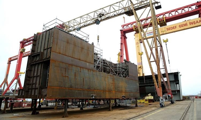 Türkiye'nin ilk milli uçak gemisi görüntülendi galerisi resim 8