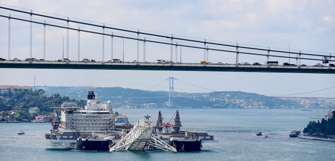 Pioneering Spirit, İstanbul Boğazı'ndan geçti galerisi resim 20