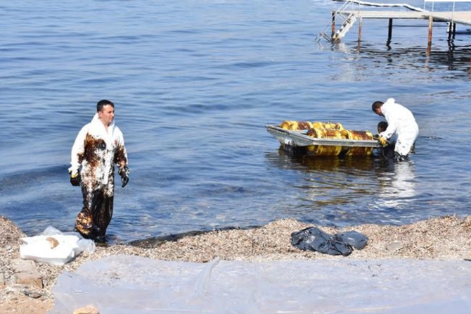 Foça'da denize 'ağır yakıt' bulaştı galerisi resim 22