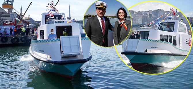 Yerli ve milli İBB Deniz Taksi suya indirildi