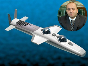 Mubariz Mansimov Gurbanoğlu, sahibi olduğu mini denizaltıyı Azerbaycan Devleti'ne bağışladı