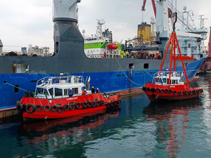 Beşiktaş Tersanesi'nde inşa edilen iki römorkör Kanada'ya teslim edildi