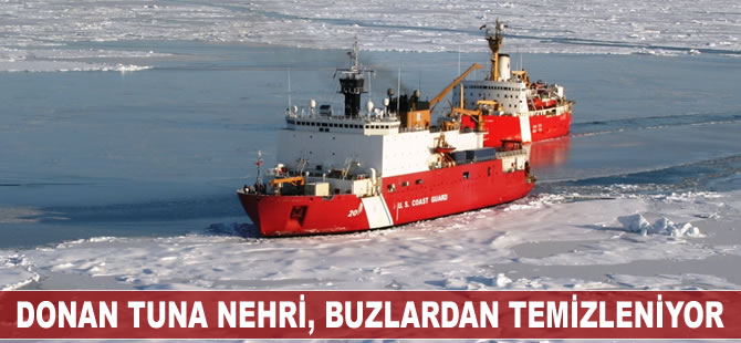 Donan Tuna nehri, buzlardan temizleniyor