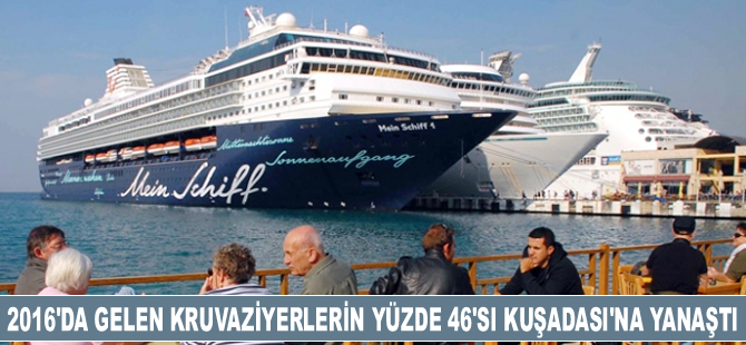 2016'da Türkiye'ye gelen kruvaziyerlerin yüzde 46'sı Kuşadası Limanı'na yanaştı