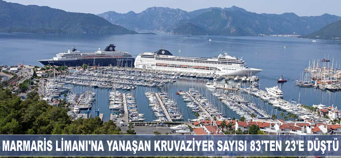 Marmaris Limanı'na yanaşan kruvaziyer sayısı 83'ten 23'e düştü