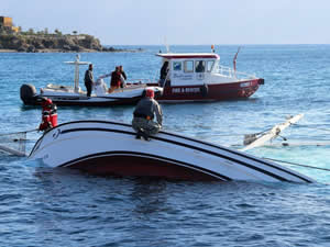 Bodrum'daki yelken yarışında Aganta isimli tekne battı