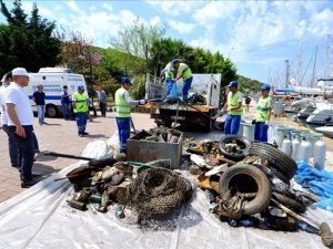 Bodrum deniz dibi temizliği çalışması başladı