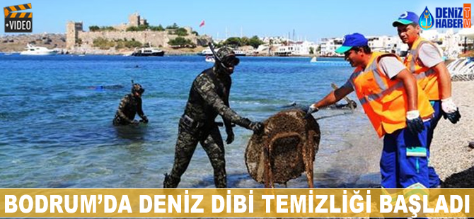Bodrum'da deniz dibi temizliği başladı