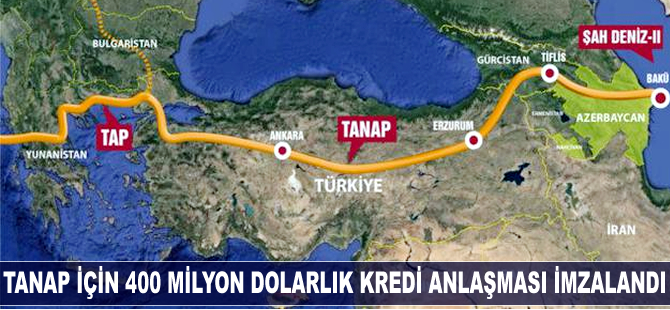 TANAP için 400 milyon dolarlık kredi anlaşması imzalandı