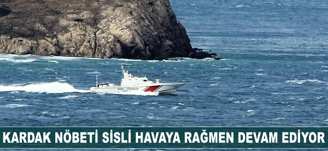 Kardak nöbeti sisli havaya rağmen devam ediyor