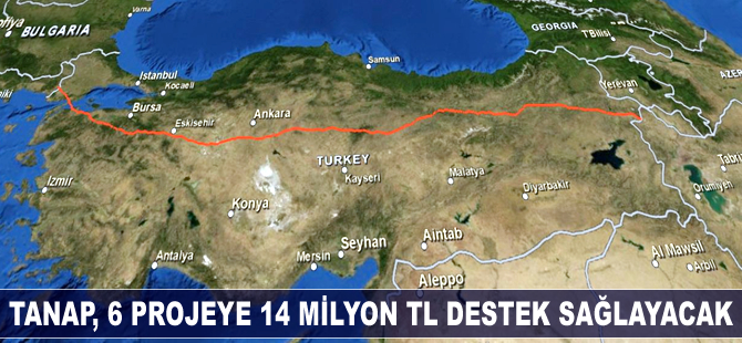 TANAP, 6 projeye 14 milyon TL destek sağlayacak