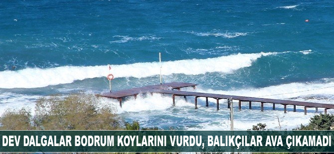 Dev dalgalar Bodrum'da koyları vurdu, tekneler batma tehlikesi geçirdi