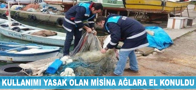Kullanımı yasak olan misina ağlara el konuldu