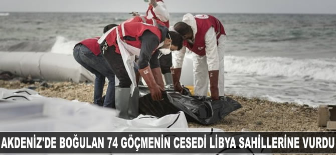 Akdeniz’de alabora olan tekneden 74 göçmenin cesedi Libya sahillerine vurdu