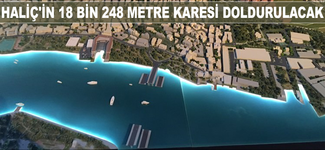 Haliçport için Haliç'in 18 bin 248 metre karesi doldurulacak