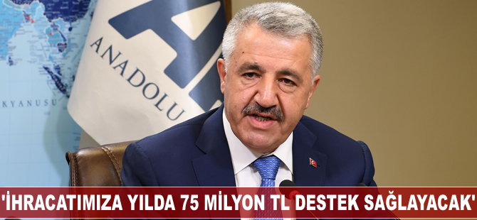 'İhracatımıza yılda 75 milyon TL destek sağlayacak'