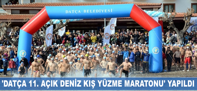 'Datça 11. Açık Deniz Kış Yüzme Maratonu' yapıldı