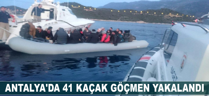 Antalya'da 41 kaçak göçmen yakalandı