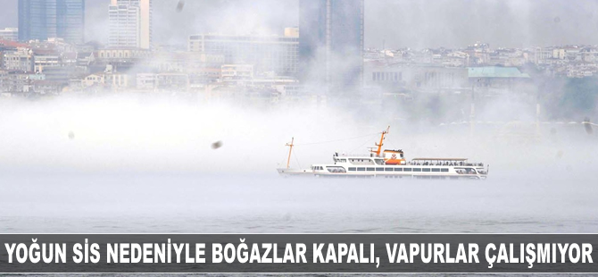 Yoğun sis nedeniyle boğazlar kapalı, vapurlar çalışmıyor