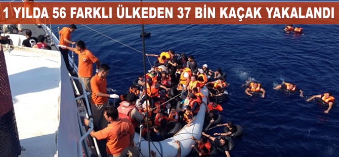 1 yılda 56 farklı ülkeden 37 bin kaçak yakalandı