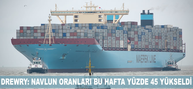 Drewry: Navlun oranları bu hafta yüzde 45 yükseldi