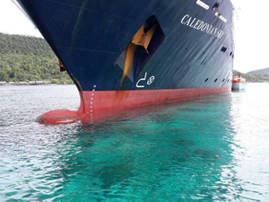 M/S Caledonian Sky, Endonezya'da 102 yolcusuyla karaya oturdu
