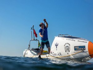 Kürekli tekneyle Atlas Okyanusu'nu geçti