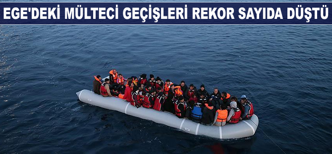 Ege'deki sığınmacı geçişleri rekor sayıda düştü