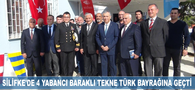 Silifke'de 4 yabancı bayraklı tekne Türk bayrağına geçti