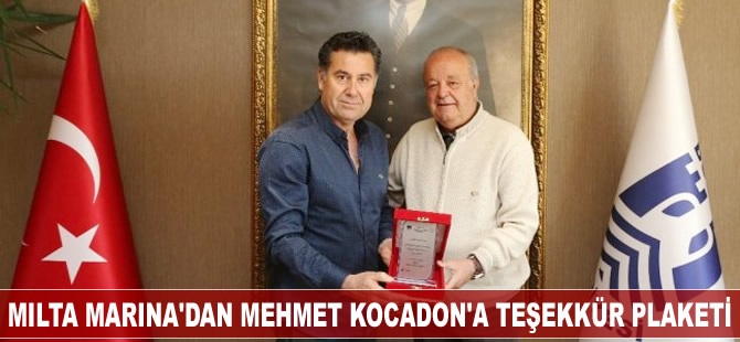 Milta Marina’dan Mehmet Kocadon’a teşekkür plaketi