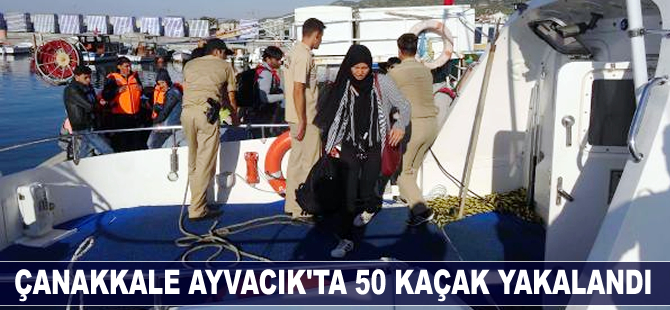 Çanakkale Ayvacık'ta 50 kaçak yakalandı