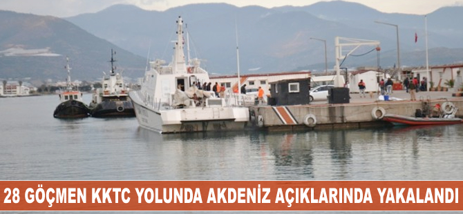 28 göçmen KKTC yolunda Akdeniz açıklarında yakalandı