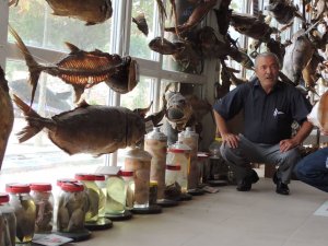 30 yıllık tutkuyla 9 yılda bin 500 farklı balığın olduğu müze oluşturdu