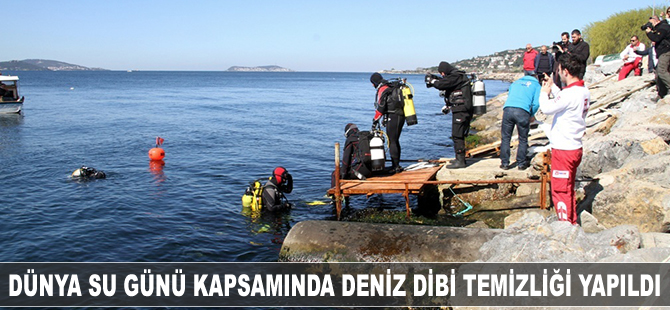 Kartal Belediyesi, Dünya Su Günü kapsamında deniz dibi temizliği yaptı