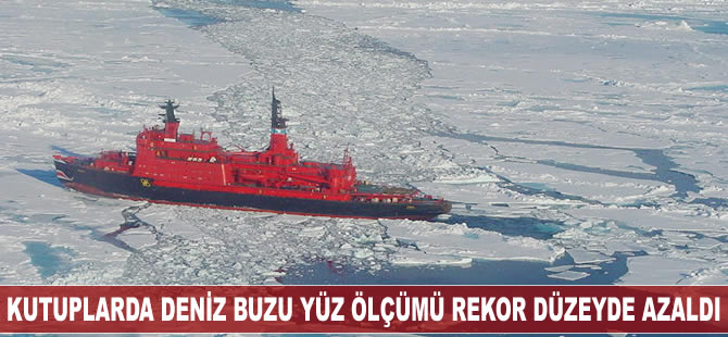 Kutuplarda deniz buzu yüz ölçümü rekor düzeyde azaldı